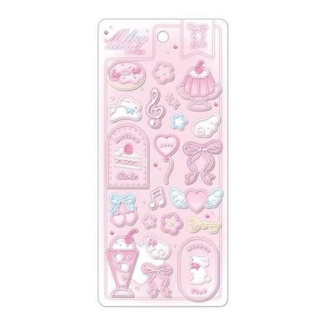 ミルキーネオンステッカー qli_11029_11034 クーリア Milkyneon STICKER シールステッカー qlia Q-lia かわいい 立体 シール デコ