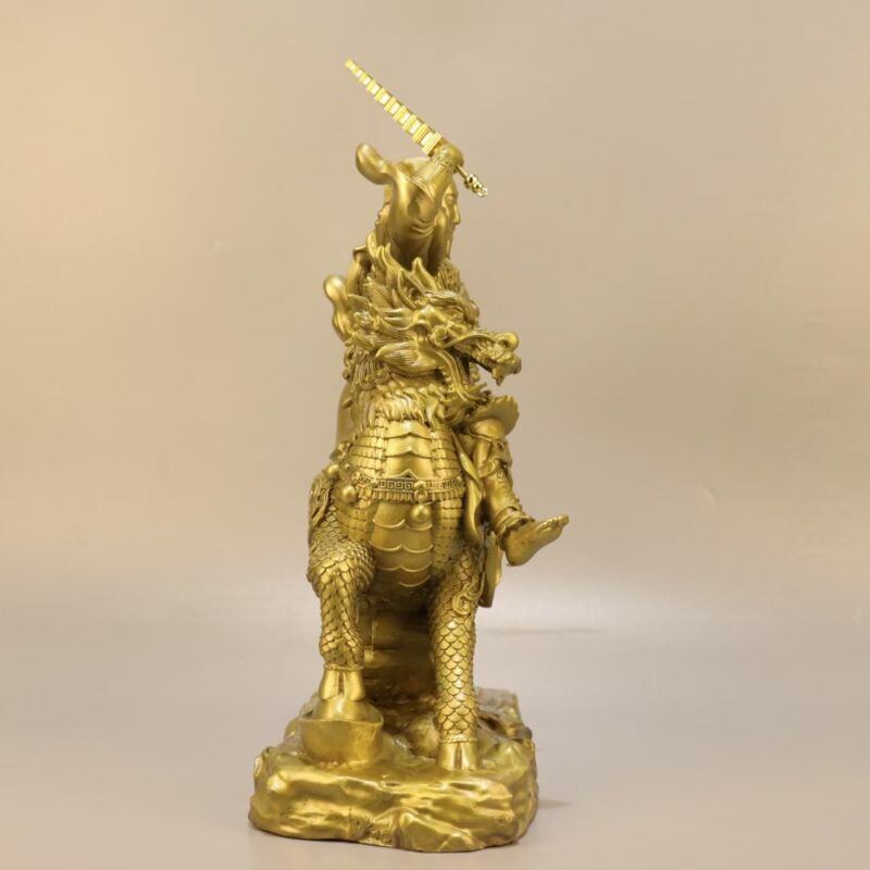 雷祖像 九天応元雷声普化天尊 雷神像 置物 オブジェ インテリア 銅製