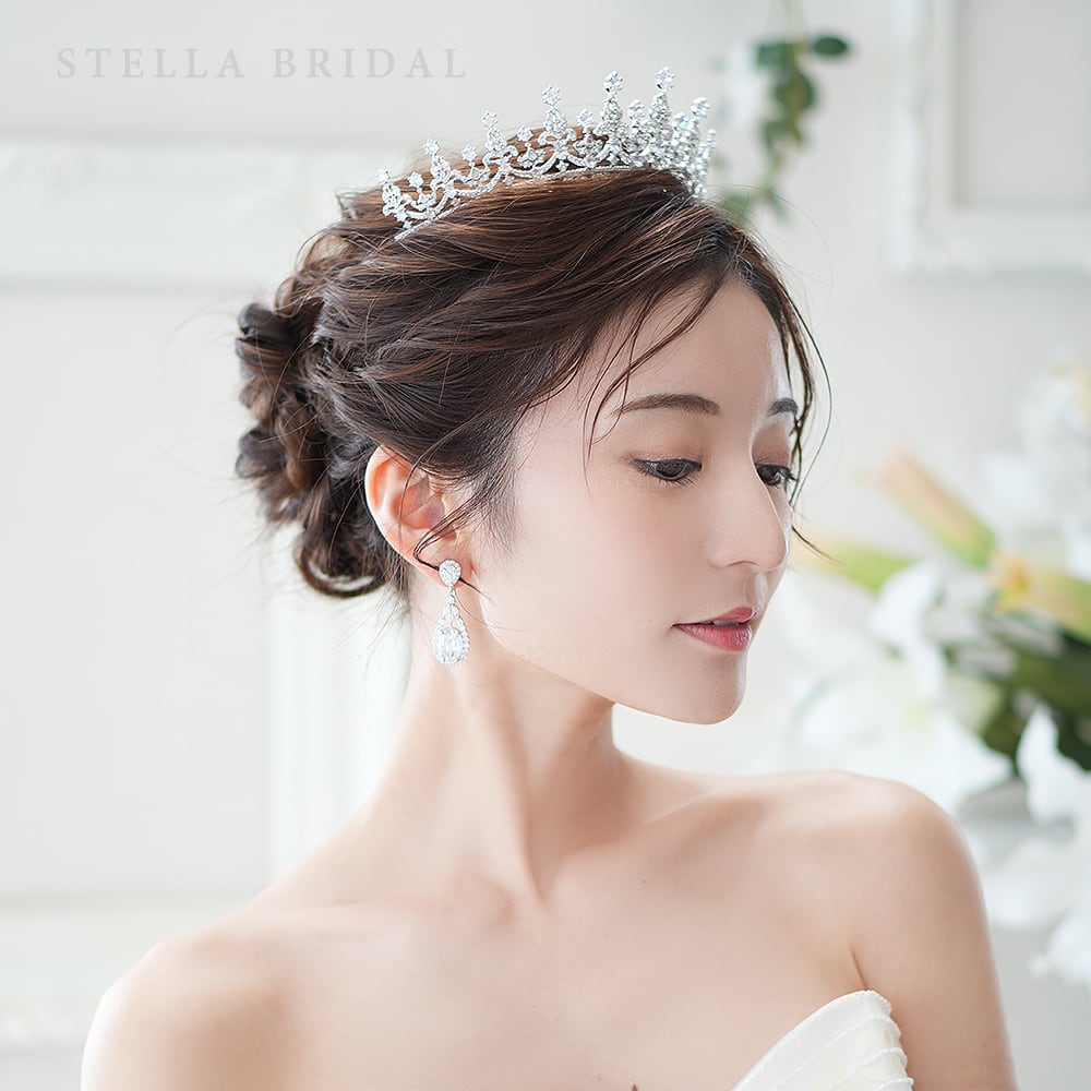 キュービックジルコニア ウェディングティアラ Victoire