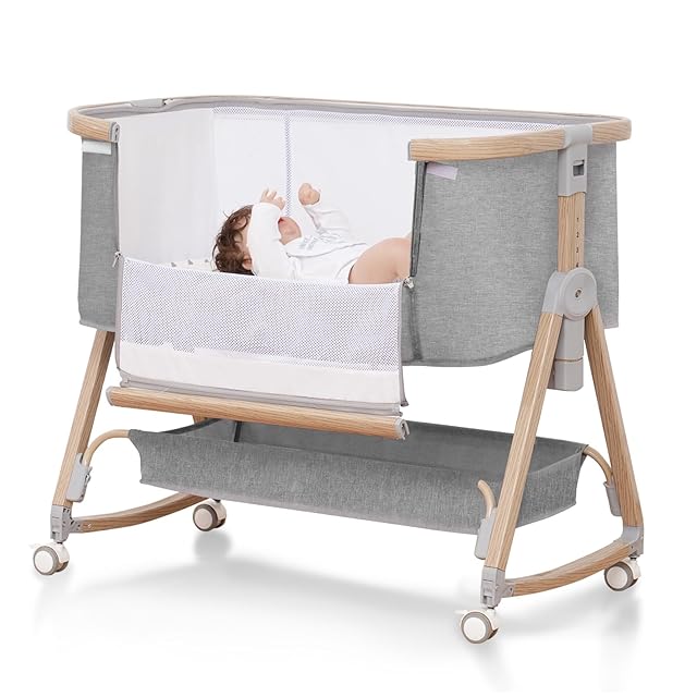 Dulumer 3 IN 1 ベビーベッド 添い寝 ゆりかご 持ち運びベビーベッド