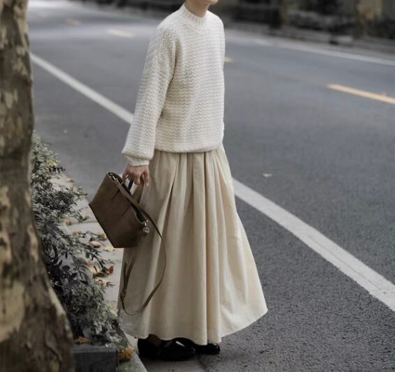 【Le choix de Wakako】ピュアコットンリテラリーダブルレイヤースカートS-221