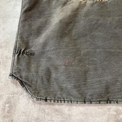 90s Carhartt フェード ブラック キルティングライナー 刺繍 USA製 vest 詳細写真13