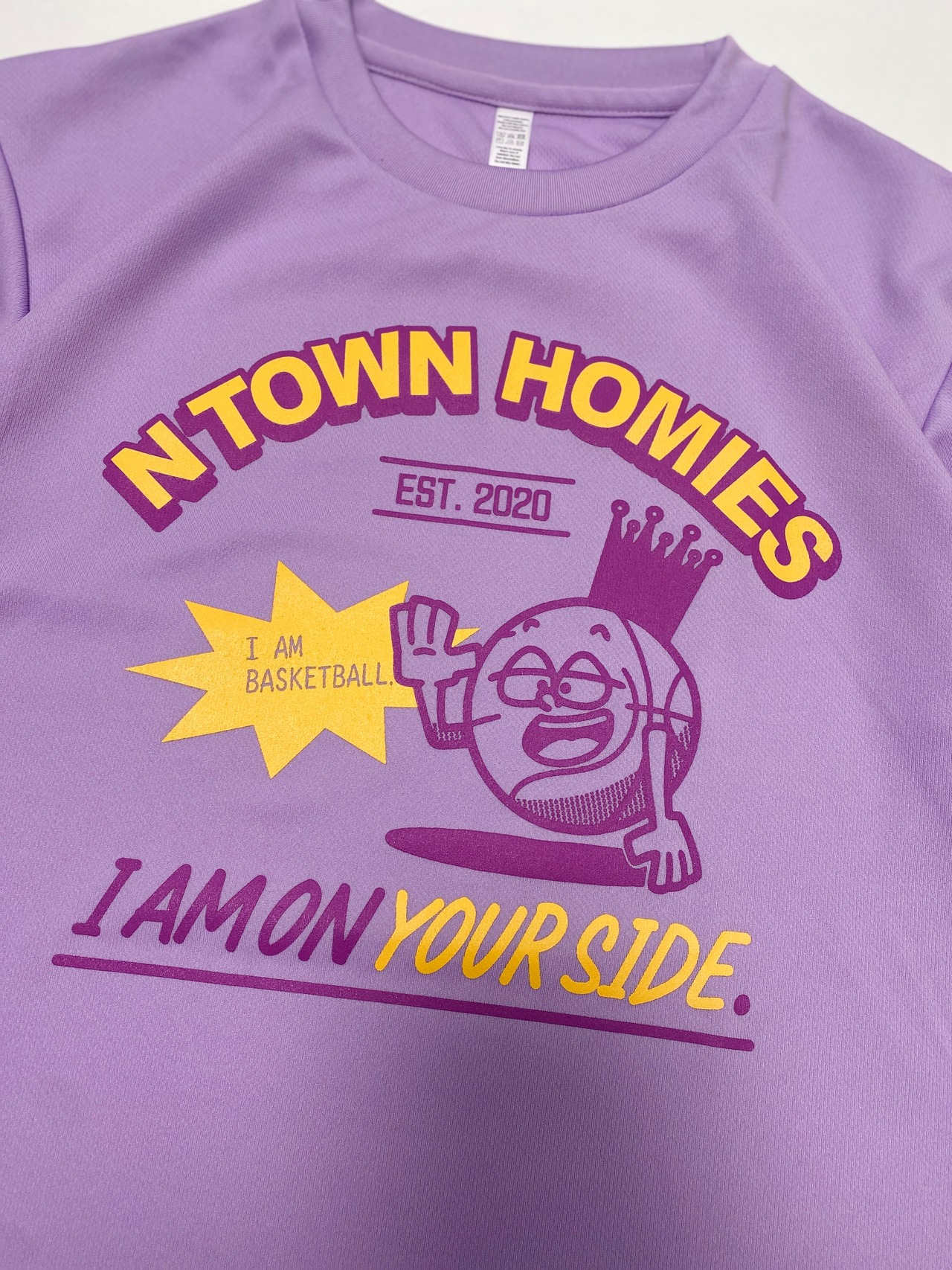“I AM ON YOUR SIDE”T-shirt(DRY) colour Lightpurple×Yellow×Purple - 2