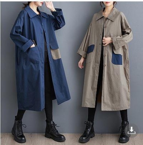 大きいサイズ レディース トレンチコート　アウター　大人　春 秋冬 新品 長袖