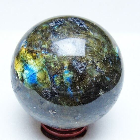 ラブラドライト 丸玉 75mm スフィア 一点物 151-9177