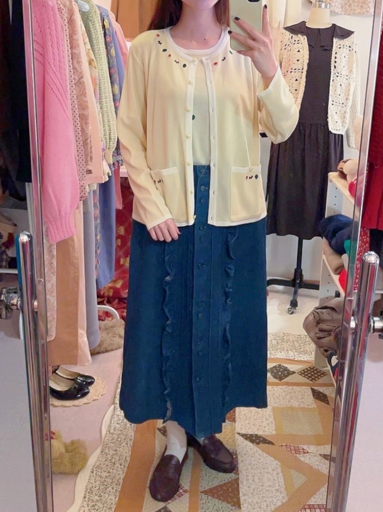 mini dog & house & treb ensemble knit