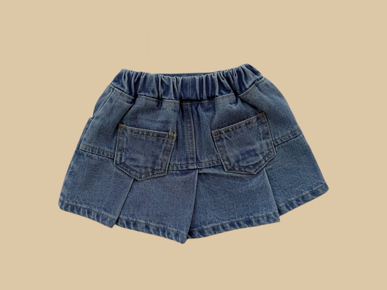 [DOREDORE] Shud Pleated Denim Skirt Pants (Ivory) / [도레도레] 슈드주름청치마바지(아이)