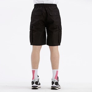 送料無料 【HIPANDA ハイパンダ】メンズ ショート パンツ MEN'S SHORT CARGO PANTS / ORANGE・BLACK