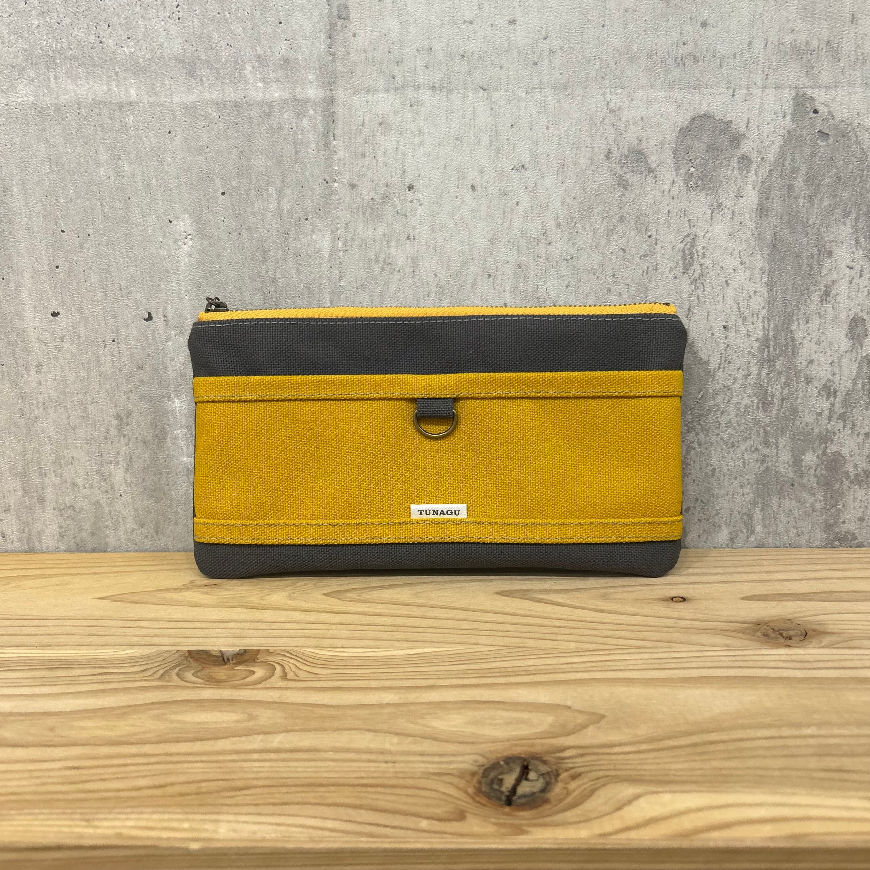 ▼Mulch Wallet pouch 【アスファルトグレー×イチョウ】