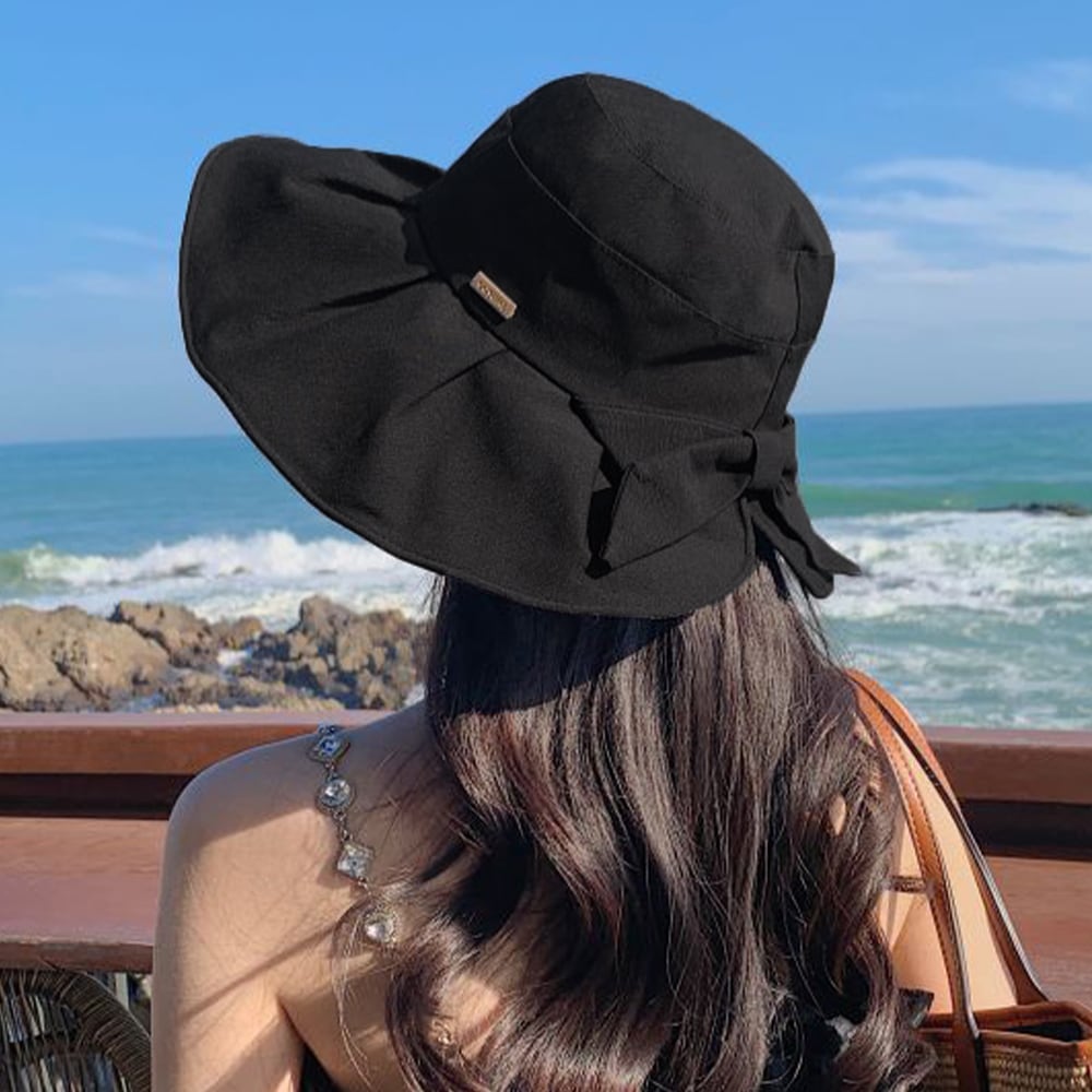 バックリボン バケットハット レディース 春夏 帽子 ビーチ かわいい 大人 きれいめ リゾート おしゃれ アウトドア UV対策 大人可愛い 大人女子