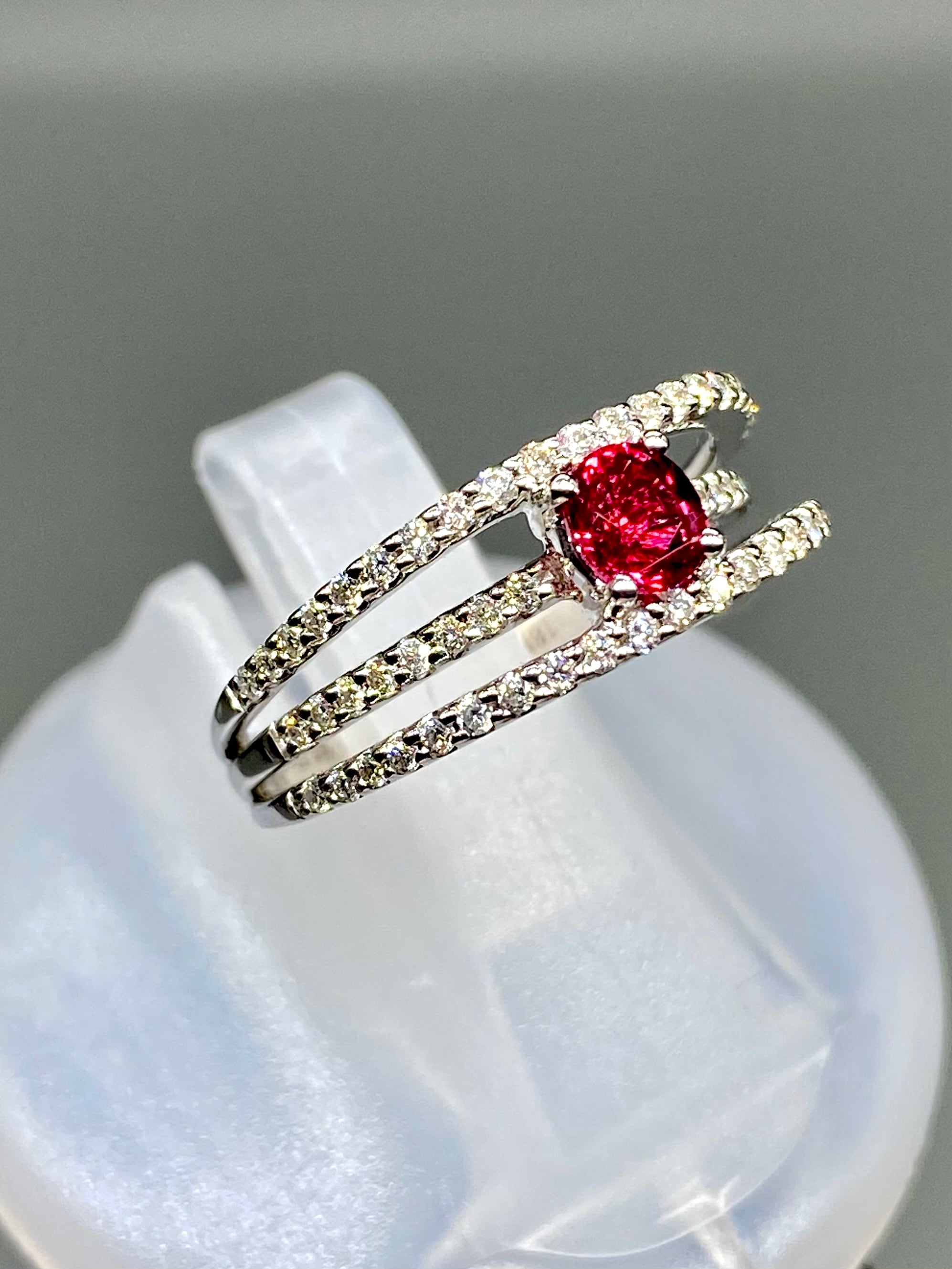 ルビー 0.53ct / ダイヤモンド 計0.41ct 18K750 リング【リフレッシュ