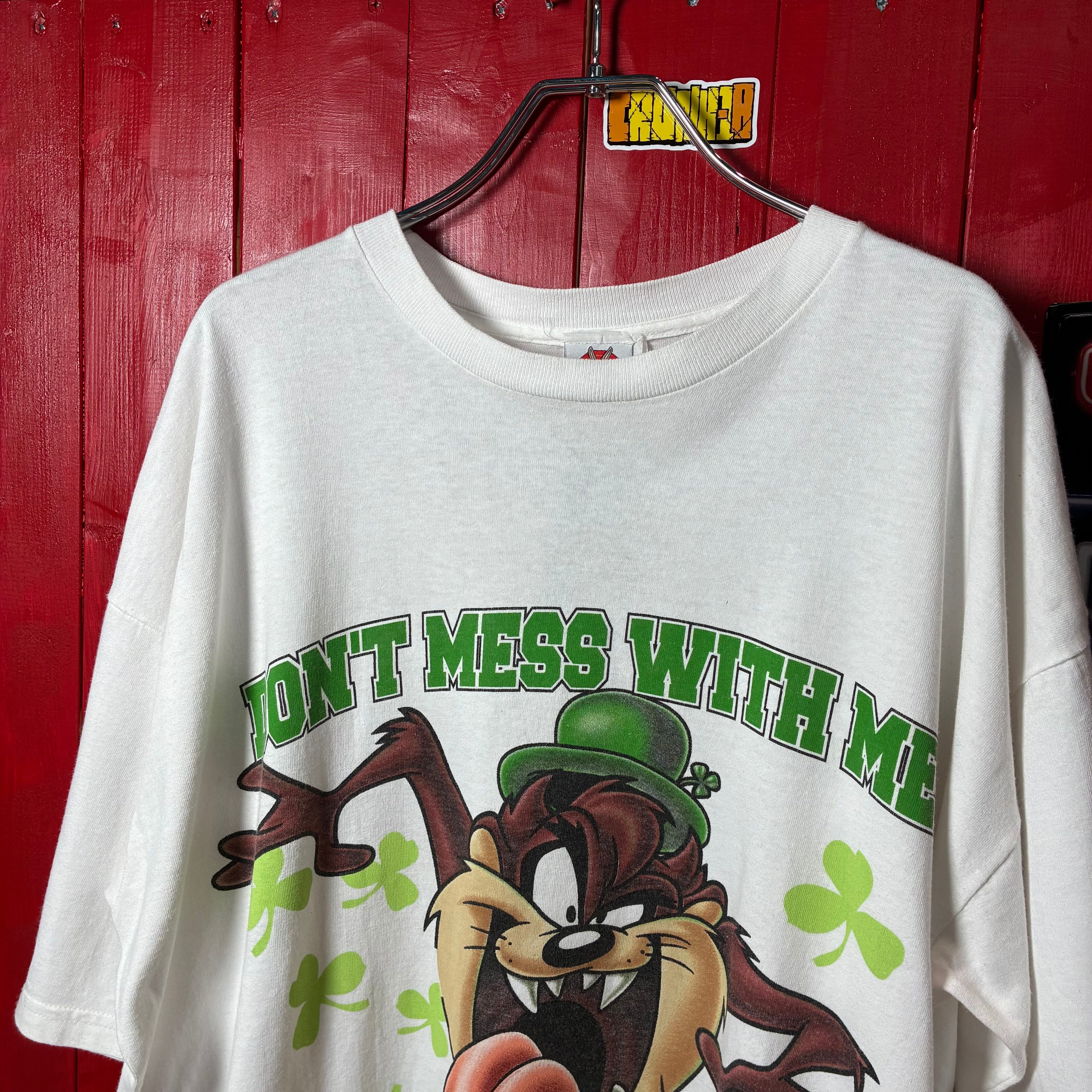 90s LOONEY TUNES タズマニアンデビル キャラクターTシャツ 白