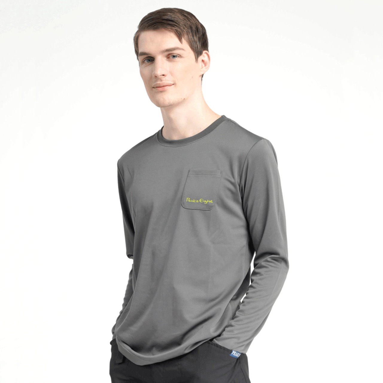メンズ EVAEDGE ロングスリーブTシャツ（グレー）P821FLSM01