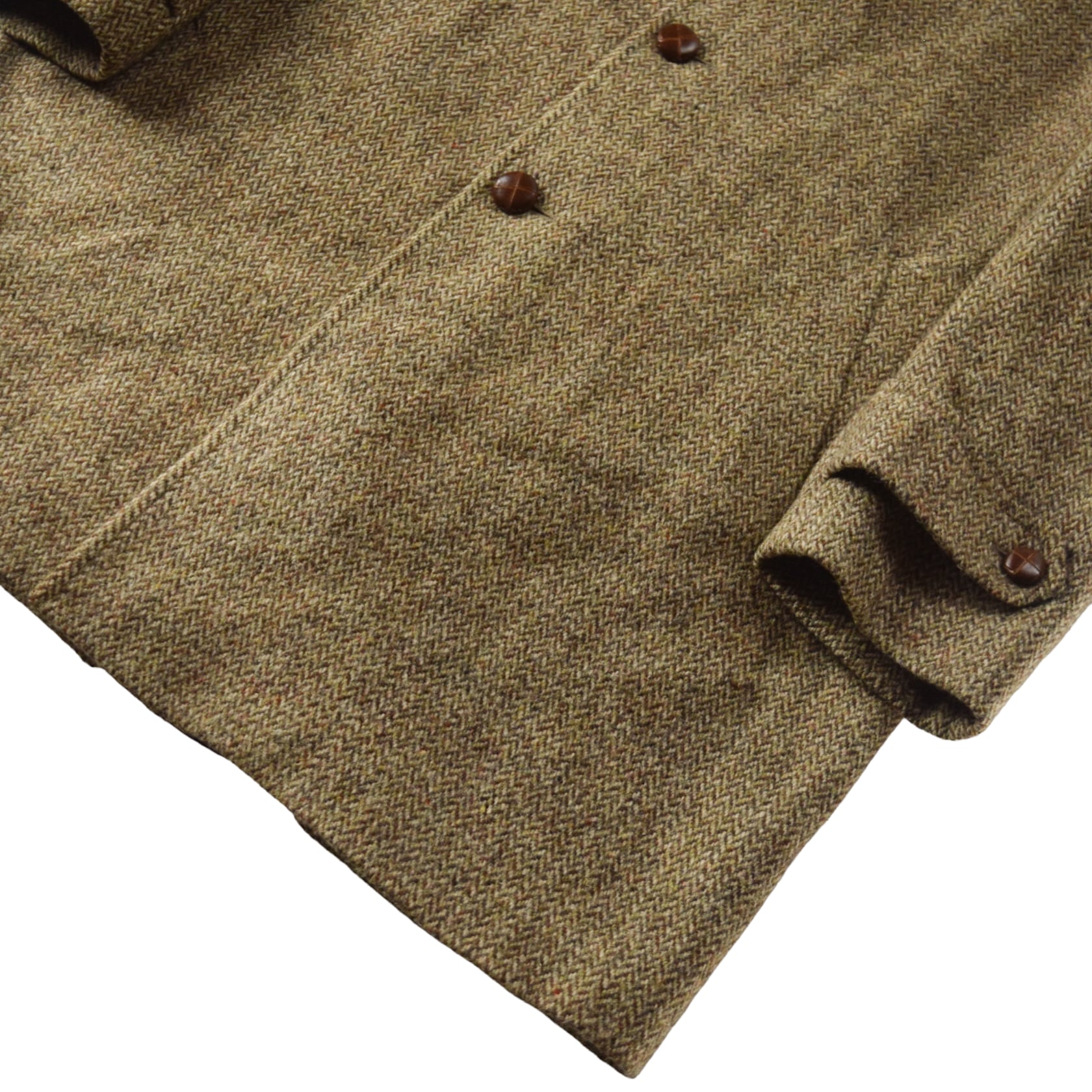 's "Harris Tweed" Vintage Tweed Wool Coat Made In ENGLAND /