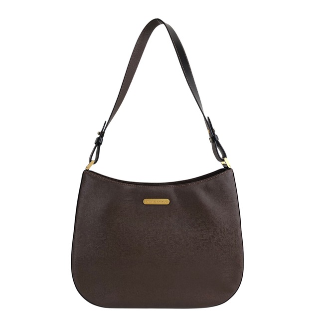 BURBERRY バーバリー ショルダーバッグ ブラウン ロゴ レザー vintage ヴィンテージ オールド jmw4eb