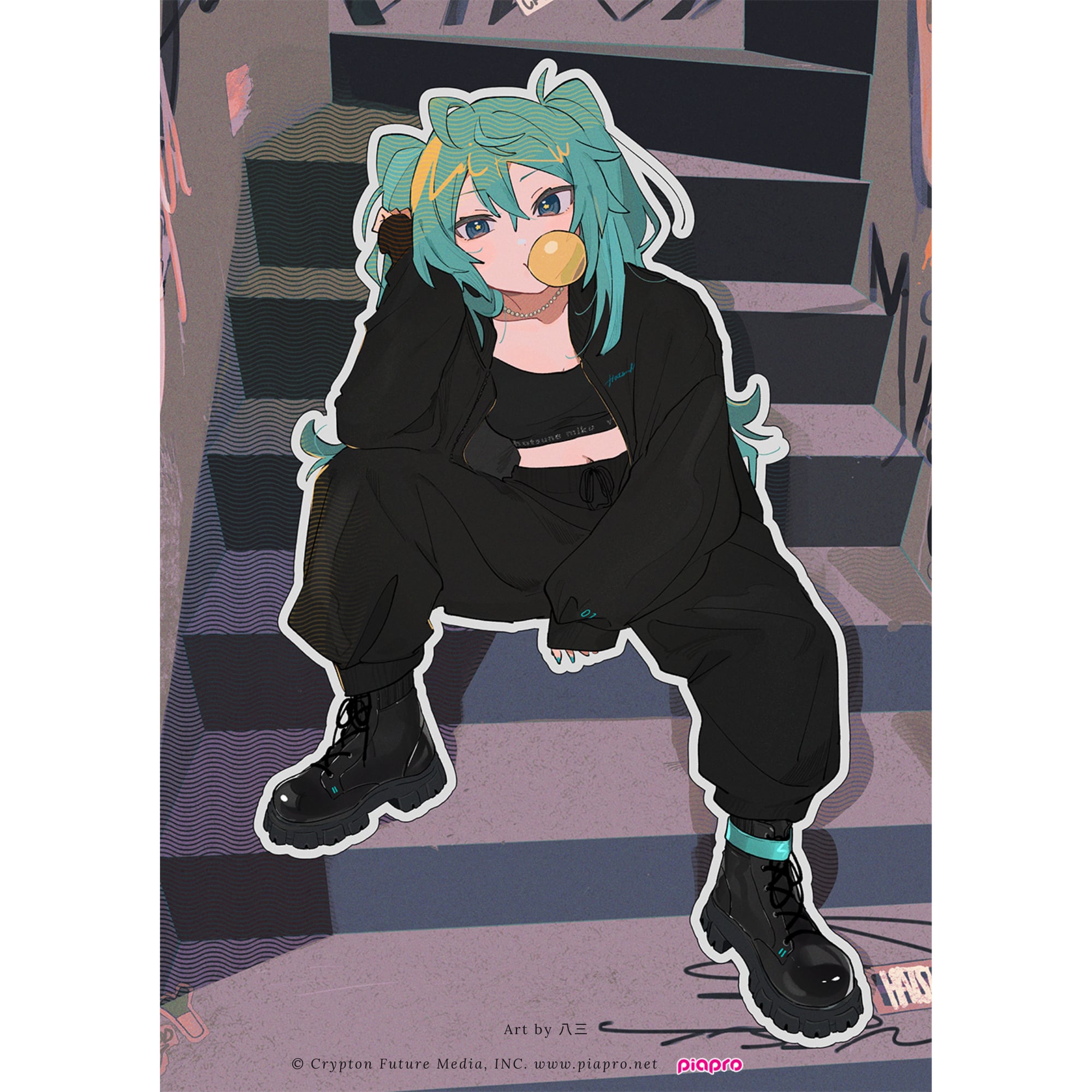 完売】初音ミク エナメルレースアップブーツ | echo
