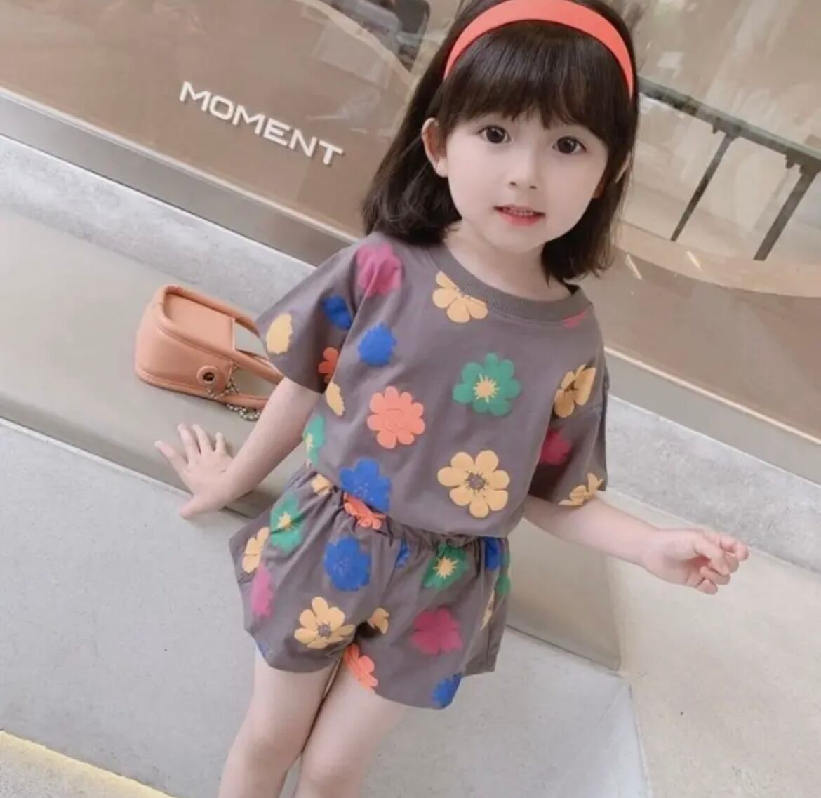 花柄 半袖Tシャツ/ショートパンツのカジュアルセット