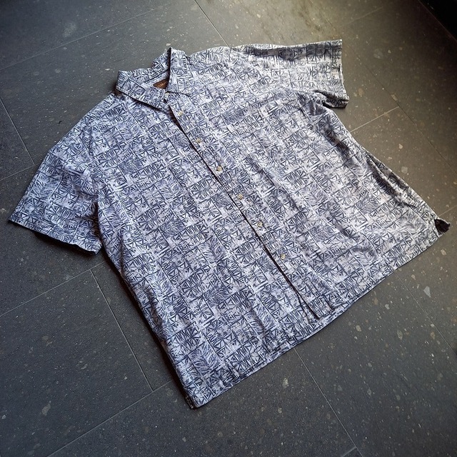 ST. JOHN'S BAY 総柄ボックスシャツ used [107095]