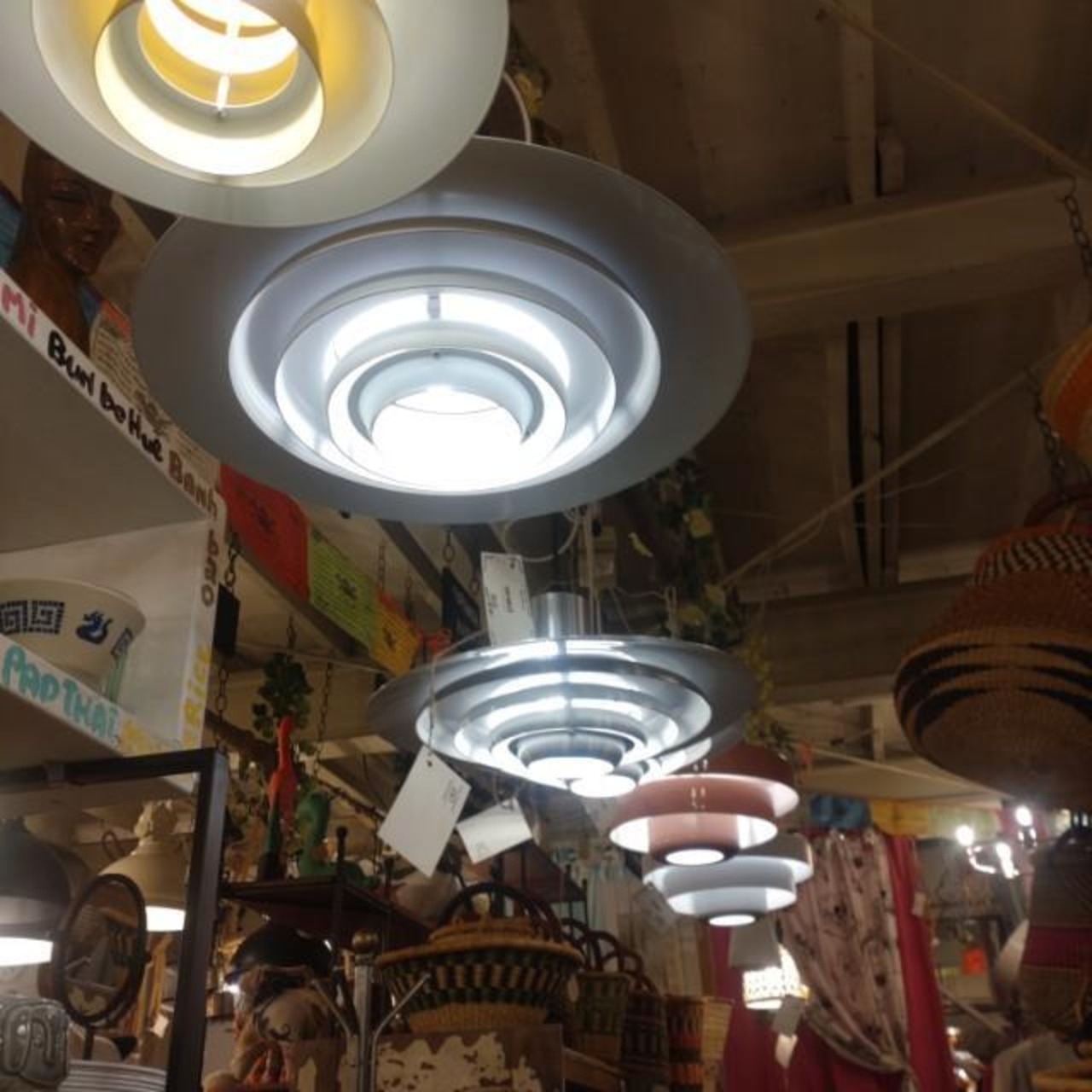 TOPANGA Lighting Umbrella Metal Lamp Mini Matte White Living Bedroom Lighting Light LEDLanp　