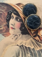 18mm Japaneseヴィンテージボタン プラスチック カボション マーブル調 グレー系 アクセサリーパーツ デコレーション材