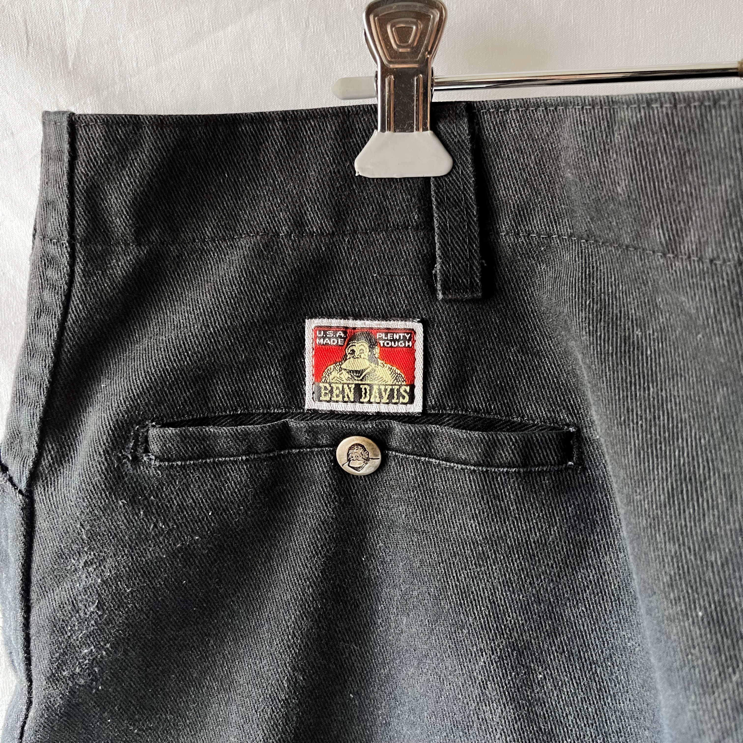 90s “Ben davis” made in usa big size cut off black pants 90年代
