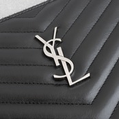 サンローラン クラッチバッグ キルティング ブラック レザー