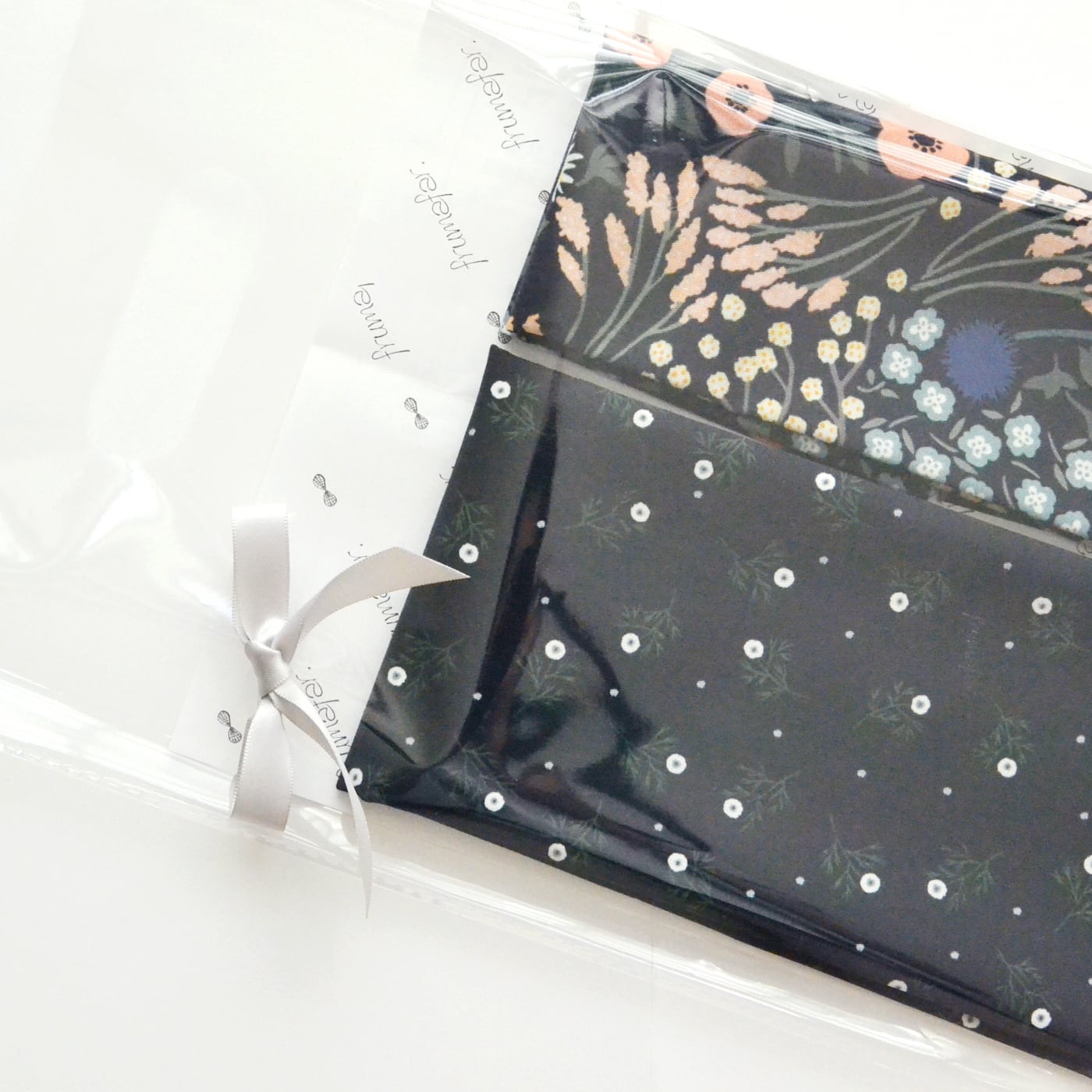 カットクロス2枚セット < black floral coordinate >