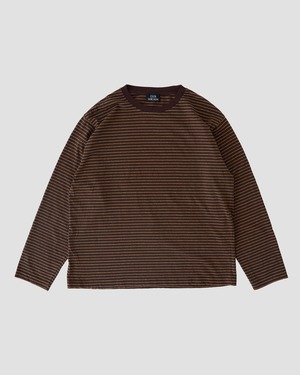 ORIGINAL STRIPED L/S TEE BROWN