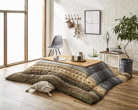 ジャパンディテイストこたつ掛け布団 マスクロス 手洗い可 約190×240cm