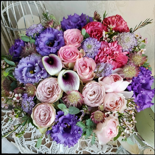 【店舗受け取り】Splendide Bouquet(スプレンディッドブーケ)◇/お祝い花/フラワーギフト/おしゃれ花束/誕生日お祝い/記念日/母の日プレゼント/プロポーズ花/かわいい花束/花プレゼント/成人式