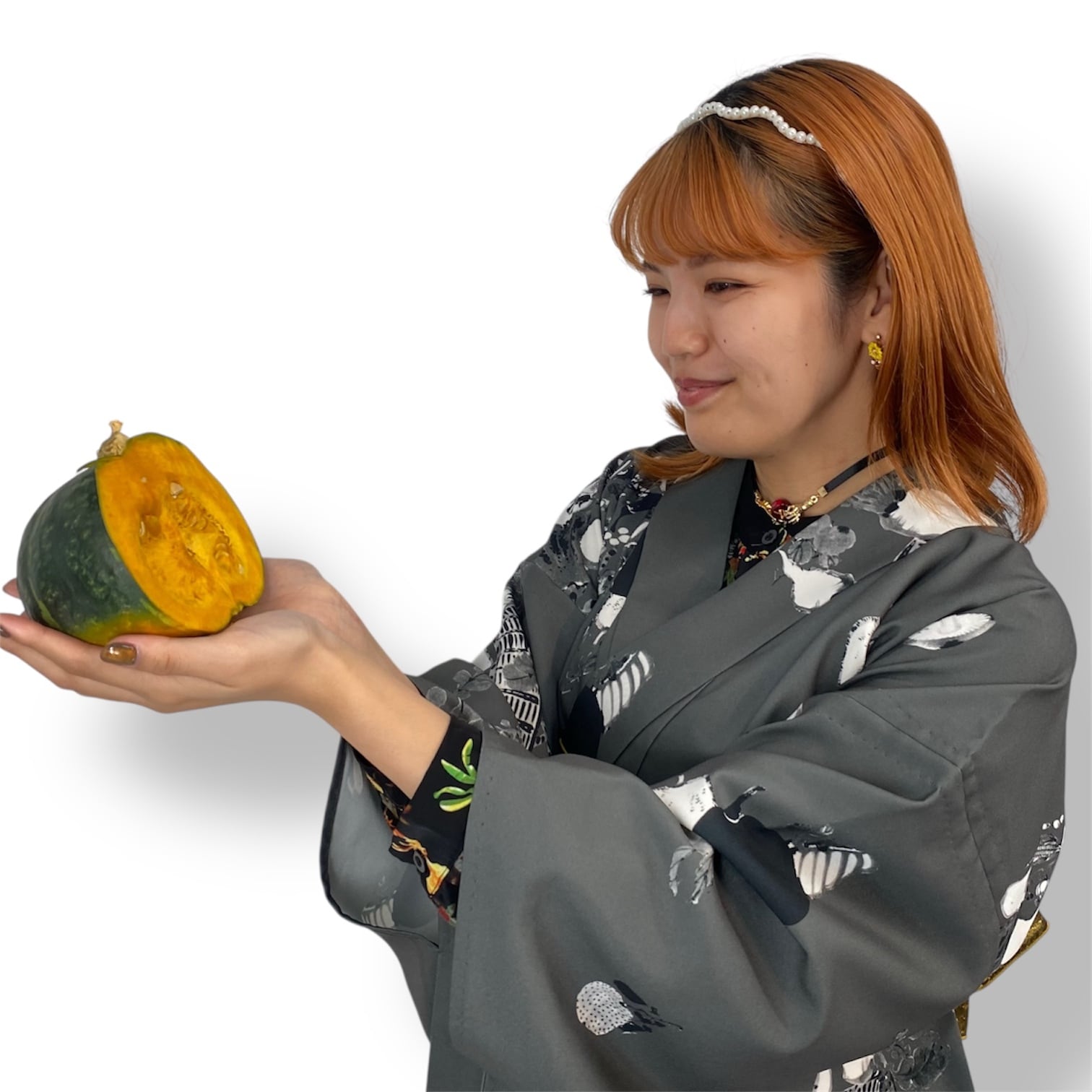 伊藤若冲 果蔬涅槃図着物 セピア レディース | キモノグラース