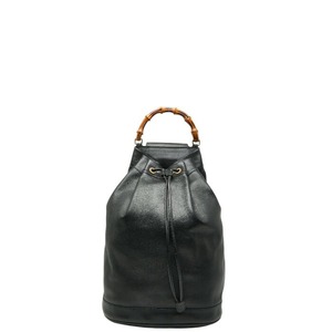 グッチ バンブー ボディバッグ ショルダーバッグ 003 2113 0037 ブラック レザー レディース GUCCI 【中古】