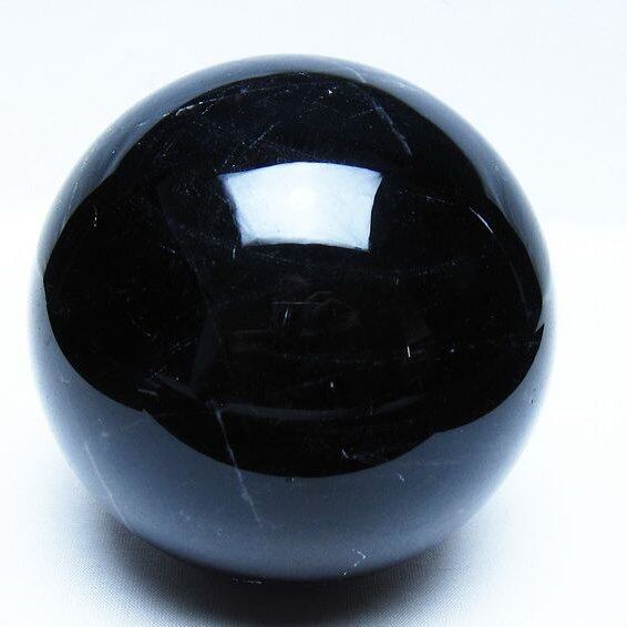 1.5Kg モリオン 黒水晶 丸玉 105mm スフィア 一点物 151-9419