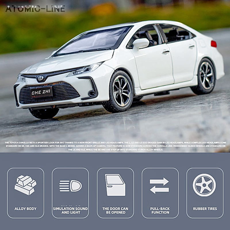 TOYOTA カローラ 1/32 ミニカー 全3色 ライト点灯 エンジンサウンド