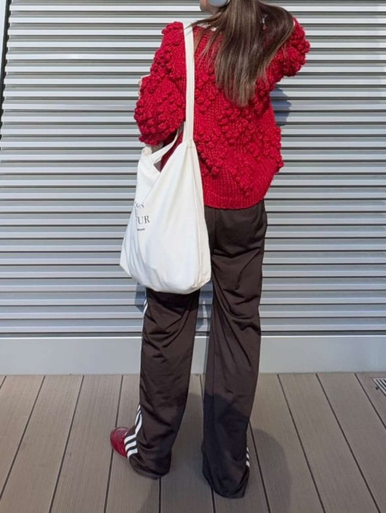 ハートポンポンニットカーディガン　キッズ