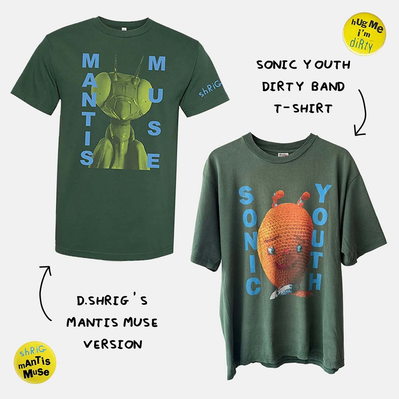 DAVID SHRIGLEY: Mantis Muse Limited Edition T-SHIRTS | ON SUNDAYS