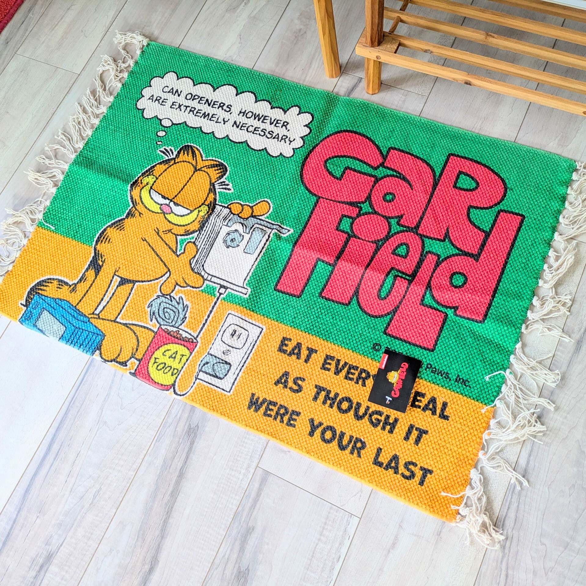 ♧【 Garfield （ ガーフィールド ） 】 『CAT FOOD』COTTON MAT