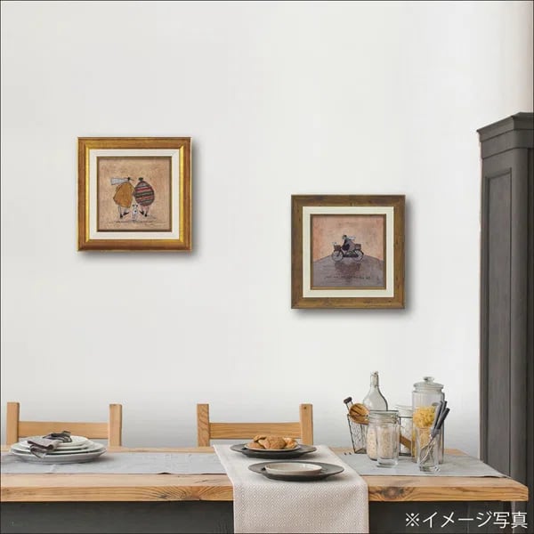サムトフト「何があっても大丈夫」Sサイズ ゲル加工アート アートフレーム 絵画 インテリア