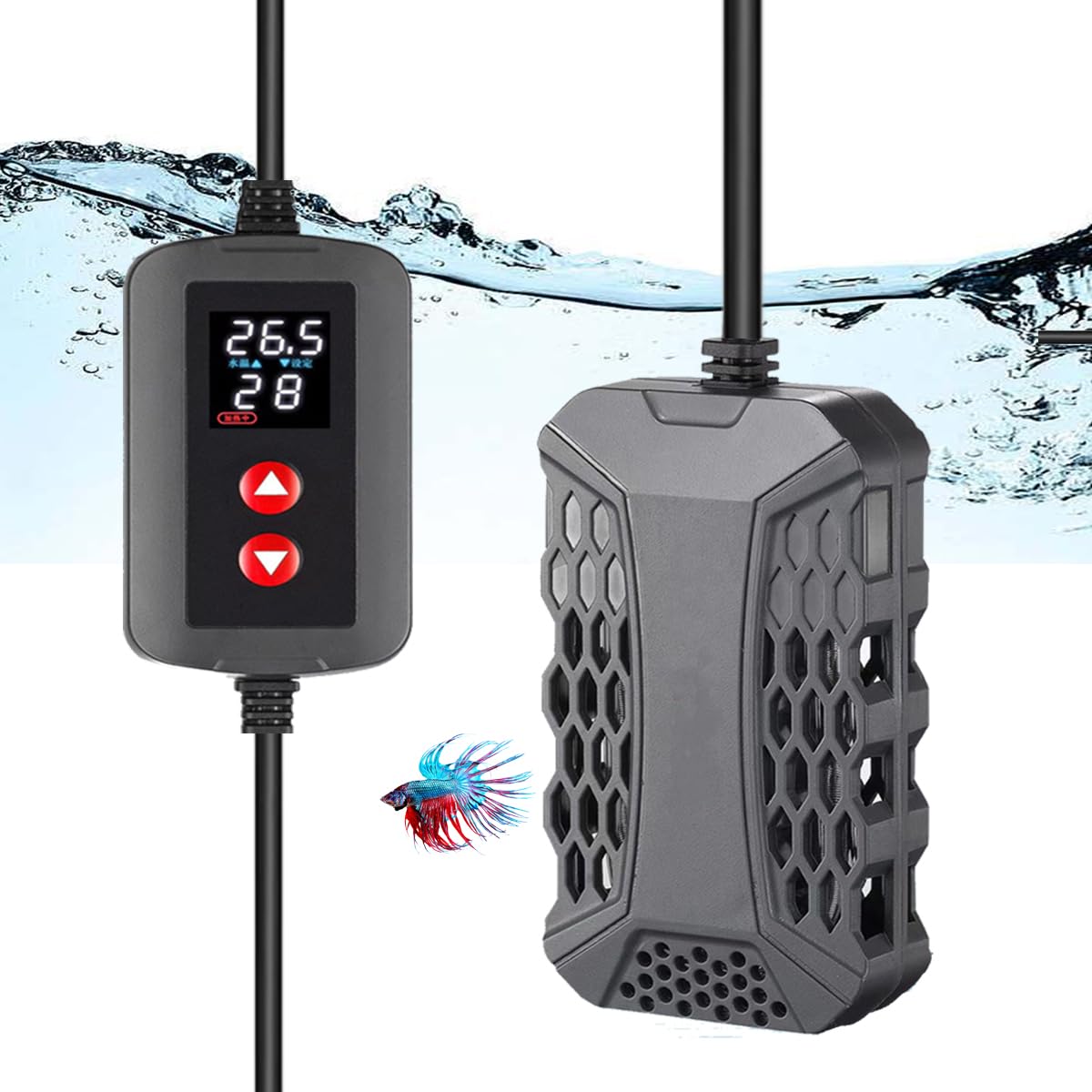 hygger 水槽ヒーター 20W 小型水中ヒーター ミニ ベタヒーター 15-34