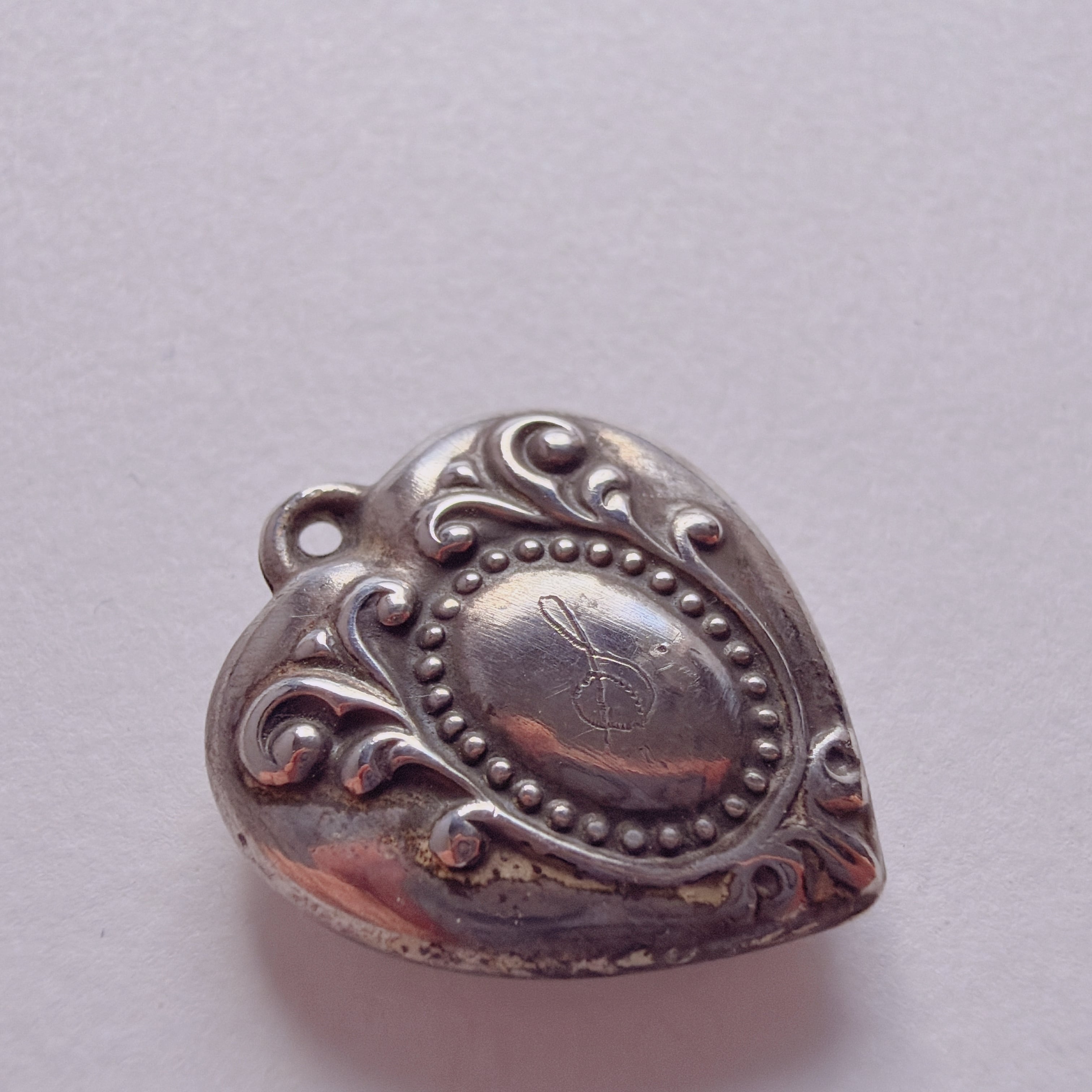 【J352】10s -40s アラベスク模様 スウィートハートジュエリー ヴィンテージ チャーム