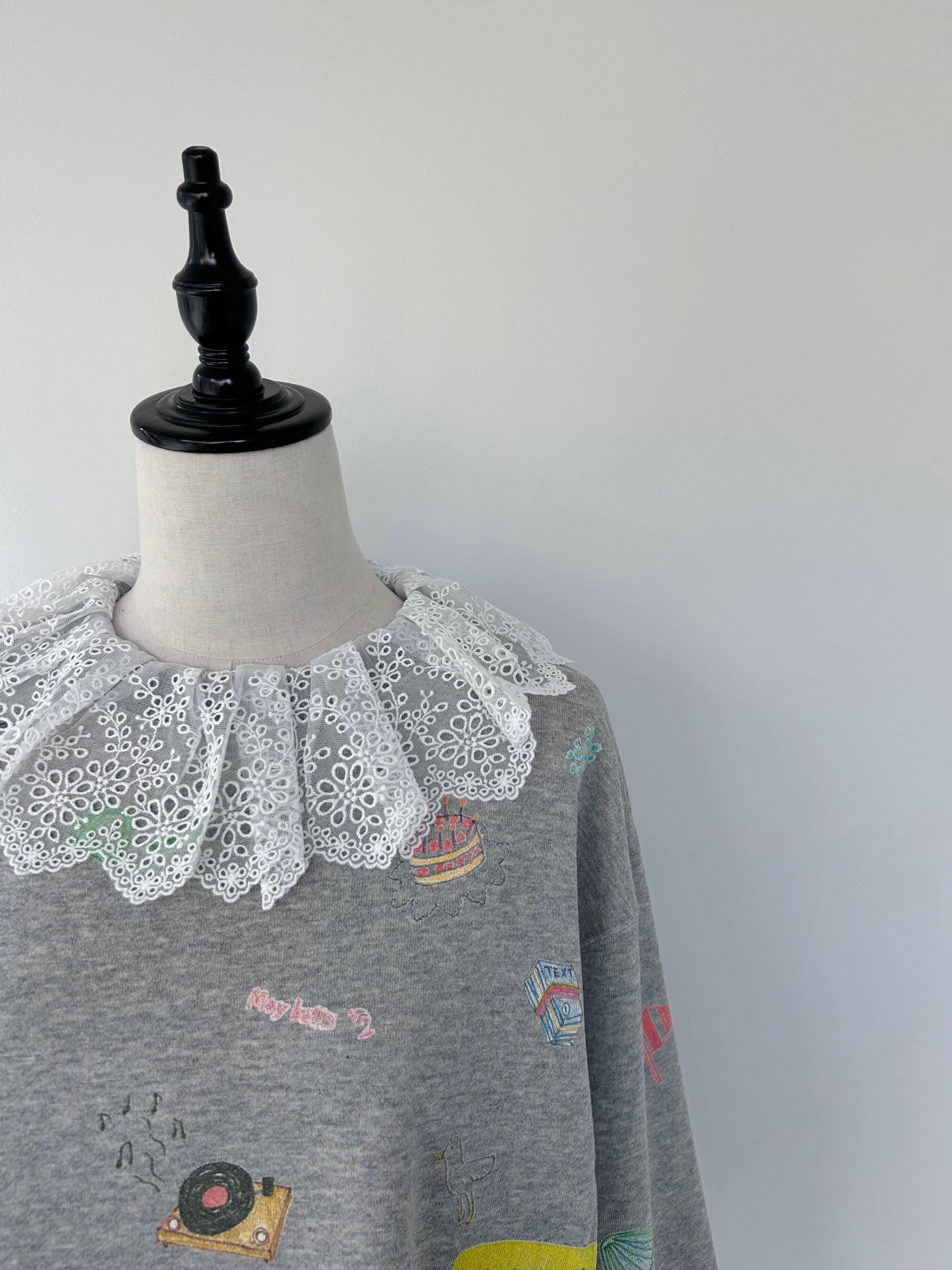 希少 MUVEIL ミュベール テーブルクロス レース スウェット 楽天市場】【MUVEIL】 クロシェカラープルオーバー MA224UTS007