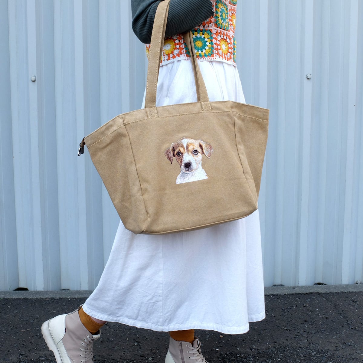 ワッペンpresent／ ペット写真からつくるリアル刺繍｜くすみカラー