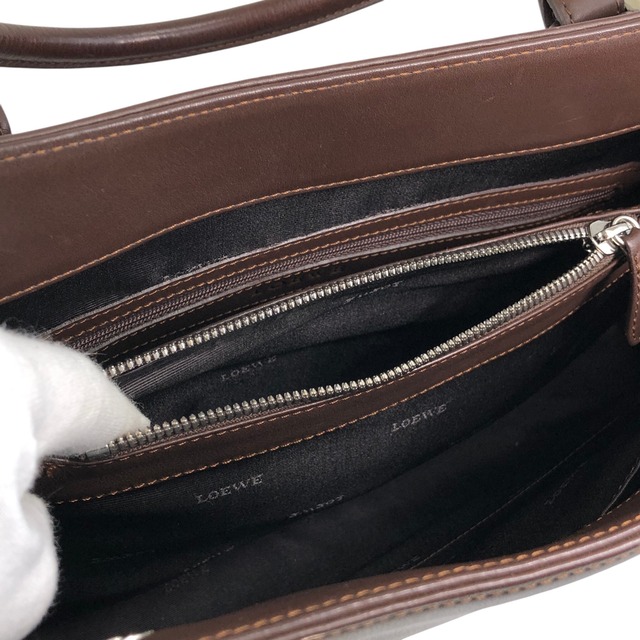LOEWE ロエベ ハンドバッグ ブラウン アナグラム レザー トートバッグ vintage ヴィンテージ オールド sr6m4v