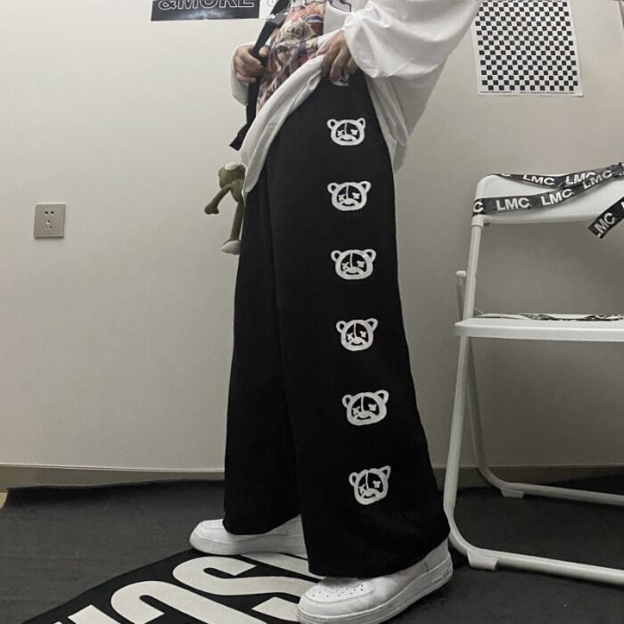 カジュアルパンツ レディースハイウェストダークブラックオータムウィンター かわいい 秋物 冬物 ケッペル54450094756