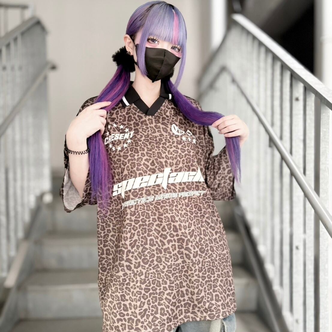 【CANDY SELECT 】総柄デザインゲームシャツ 235562 カットソー グランジ  トップス ストリート 地雷 サブカル ブランド ユニセックス