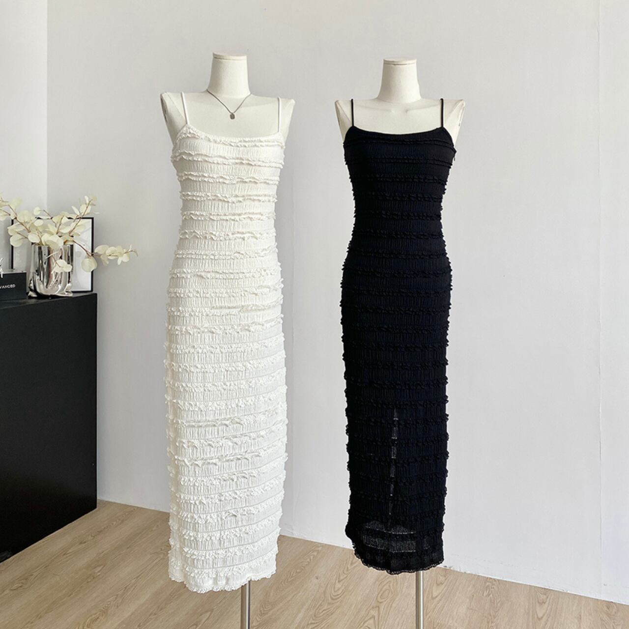 ティアードフリルキャミソールワンピース W00005