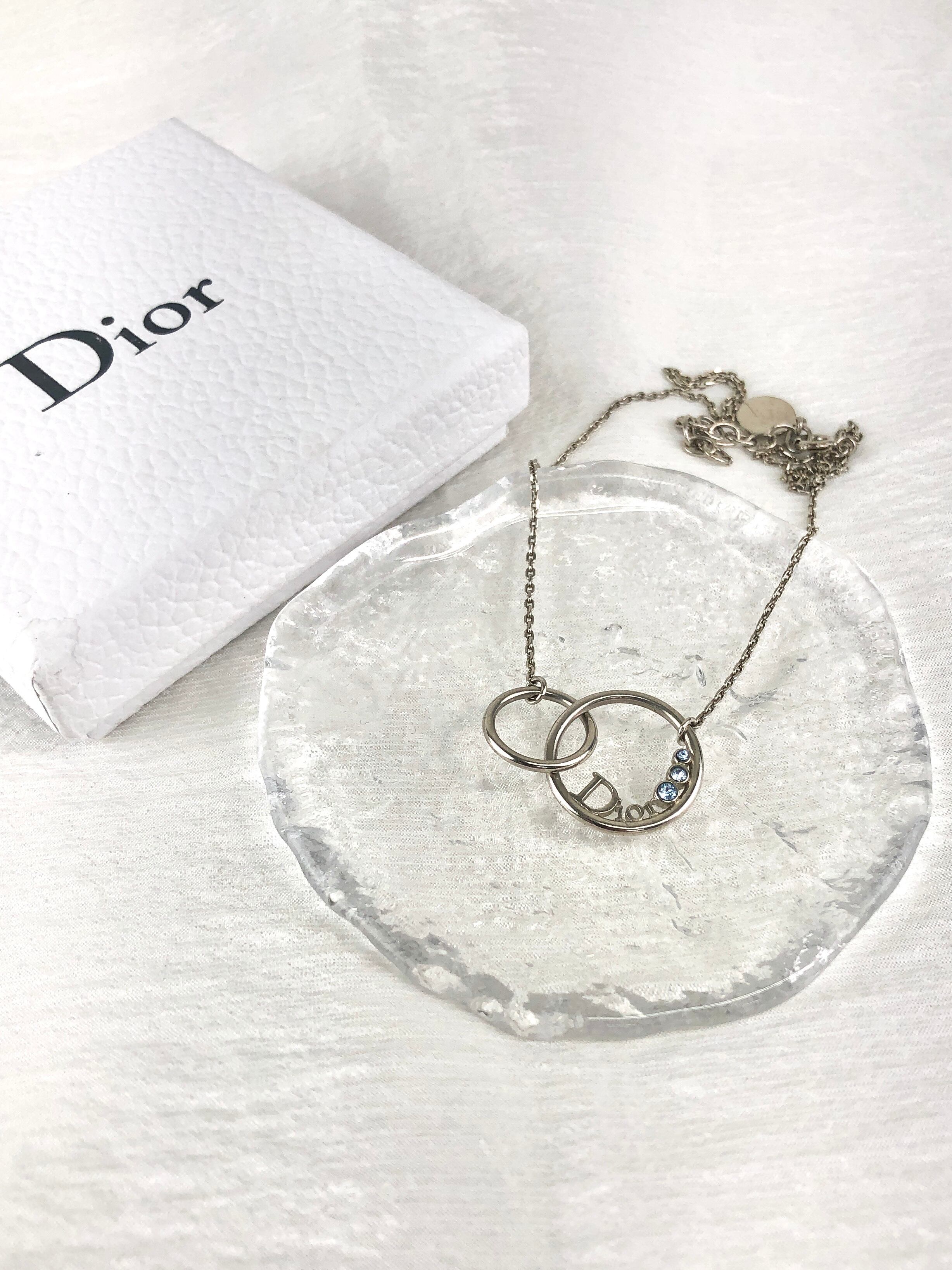 Dior ロゴ ネックレス シルバー Christian Dior クリスチャン 