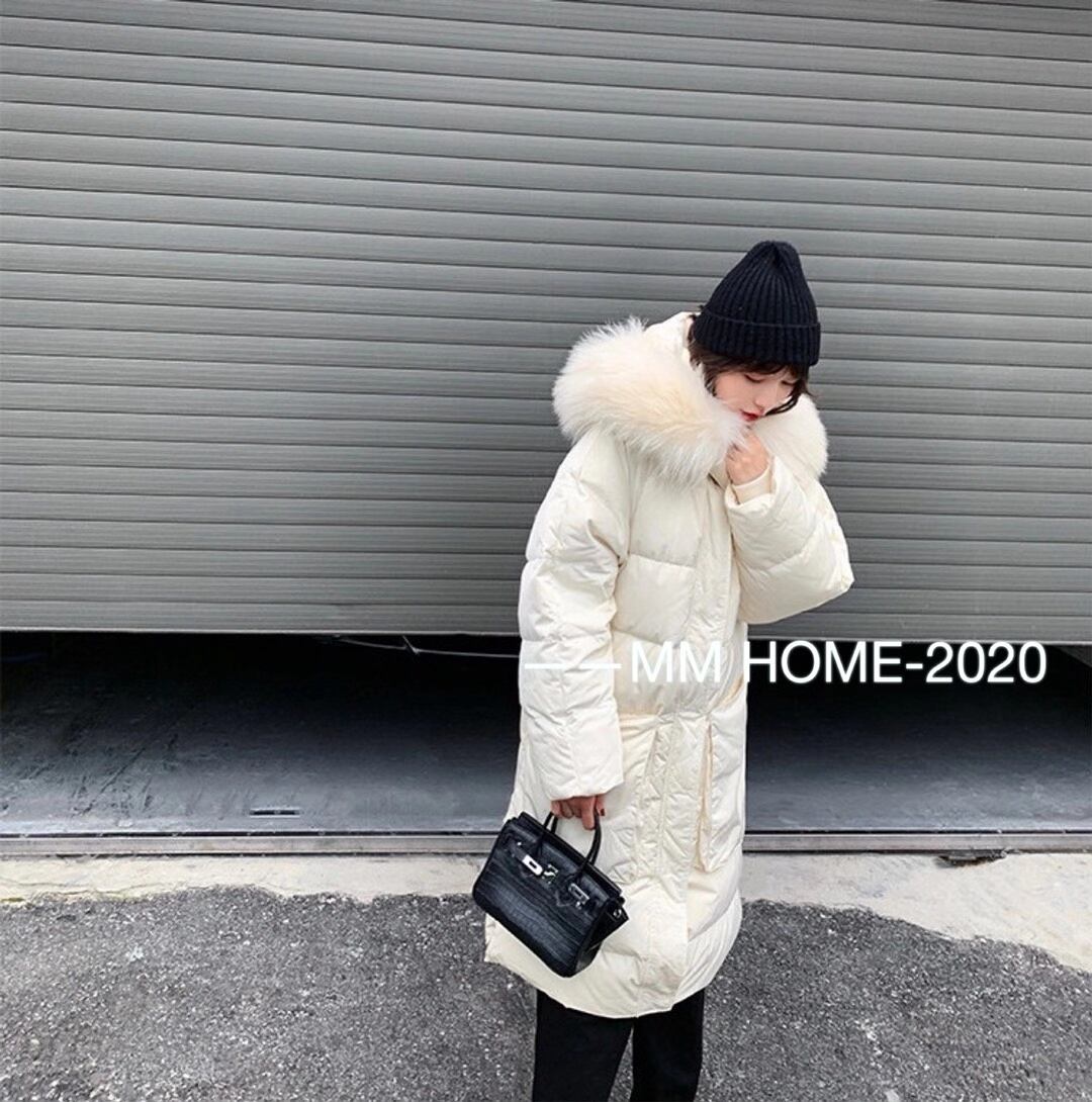 ボリュームファー付き　中綿ロングコート　AJ42241-6688