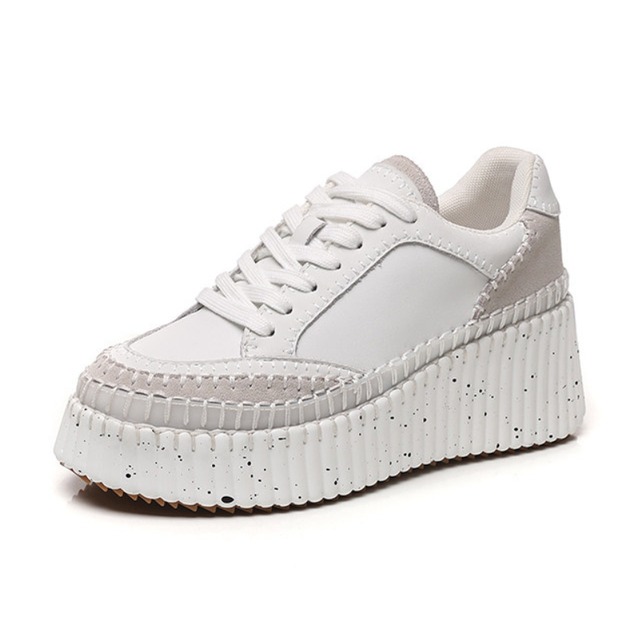 Contrast stitch platform sneakers 7 colors　V2955