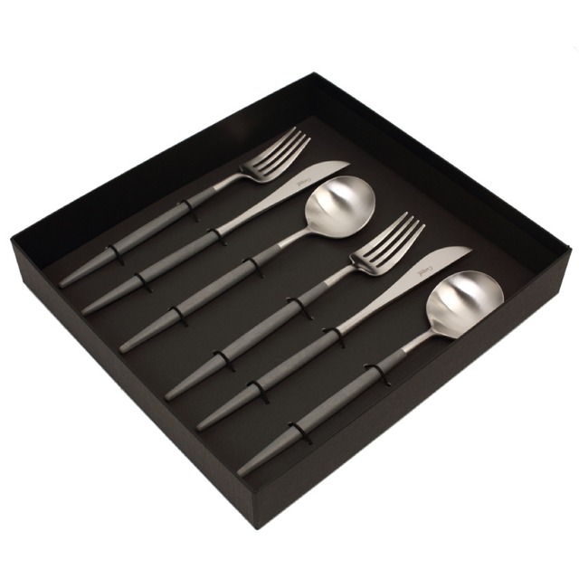 クチポール ゴア GOA （グレー／シルバー） テーブル6点セット （ブランドギフトボックス入り）